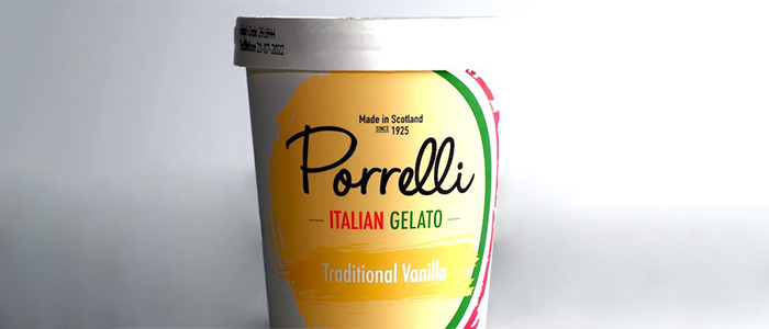 Large Tub Of Porrelli Ice Cream 